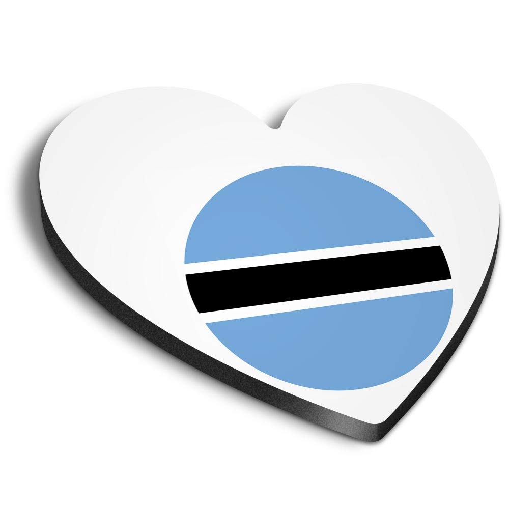 Destination Vinyl Ltd Multicolor 1 X Heart Mdf Magnets - Botswana Flag Africa Travel 9092