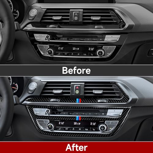 Image of Car CD Panel Trim Center Console Cover Multimedia Carbon Fiber Decal Sticker fits for BMW X3 G01 X4 G02 2018 2019 2020 2021 Accessories
