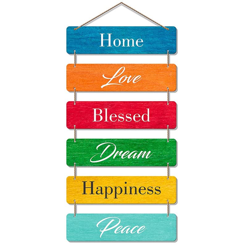 Image of Proxoto Love and Blessing Quotes Wall decoration art pieces | Wall HANGING Best for Livingroom | Dining room | Home Decor | Office| Pack of 1 (Multicolor)