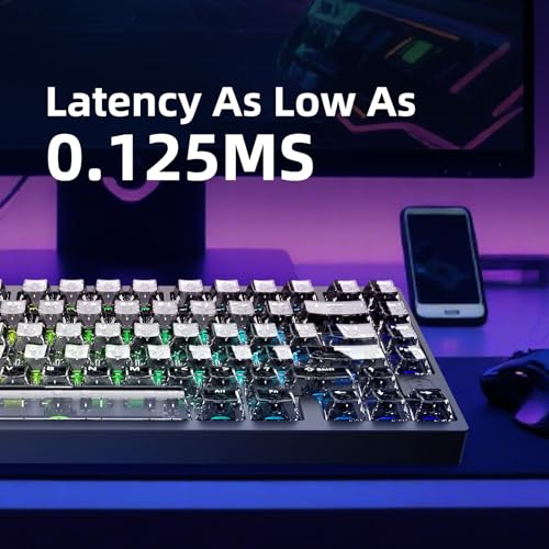 Image of IROK MG75MAX 81 Keys Wired Magnetic Switch Keyboard, 256KHZ Single Key Scan Rate, PCB Nano-Coating Waterproof, Hall Effect, 8KHZ /ARGB /CNC Aluminum Gaming Keyboard(Black)