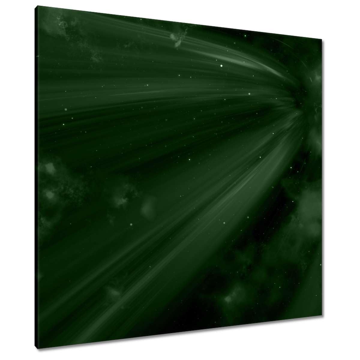 Peinture imprimée sur toile vert bouteille 90x90 cm Abstraction H6803M - 4