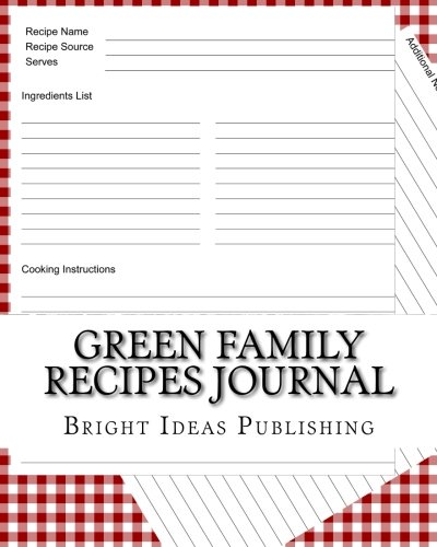 Green Family Recipes Journal