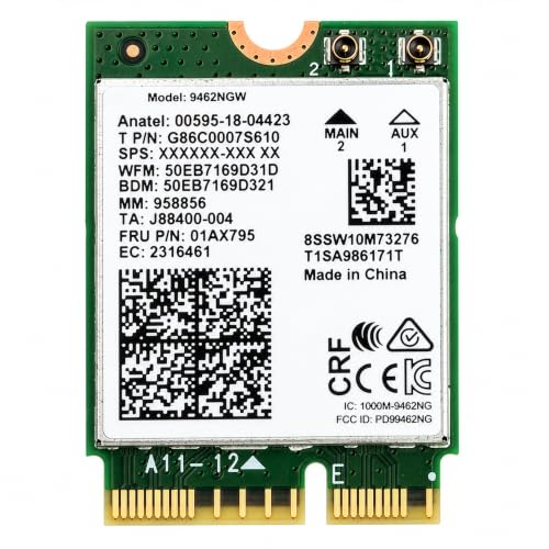 Image of Made for Intel 9462NGW Replacement WiFi Card | M.2 2230 CNVio WLAN Module | Replacement WLAN card for systems with 1st Gen Intel CNVio support. Requires Intel 8th-9th Gen CPUs. Supports Bluetooth 5.1