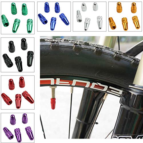 5 Unidades Tapa de Neumático Aluminio para Bicicleta miniatura 2