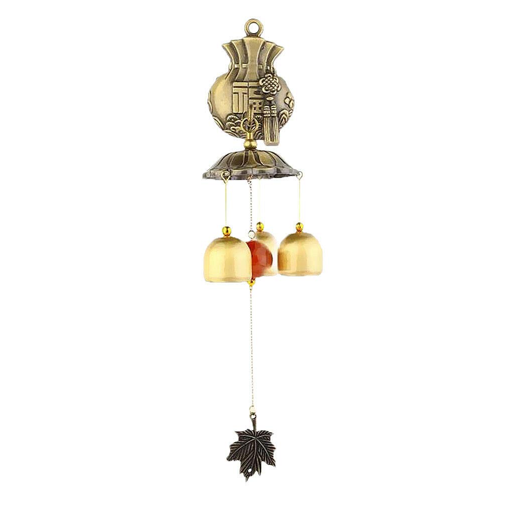 ELECTROPRIME 2X Lucky Bag Wind Chime Large Loud Cast Bell Hanging Metal Car Garden Decor
