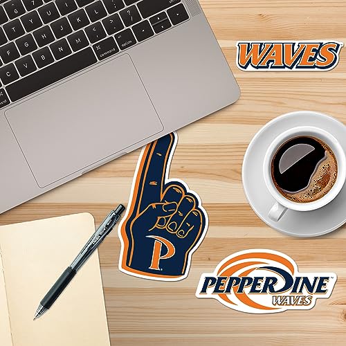 Image of Pepperdine University 8ct Vinyl Large Deluxe Stickers Variety Pack - Laptop, Water Bottle, Scrapbooking, Tablet, Skateboard, Indoor /Outdoor - Set of 8