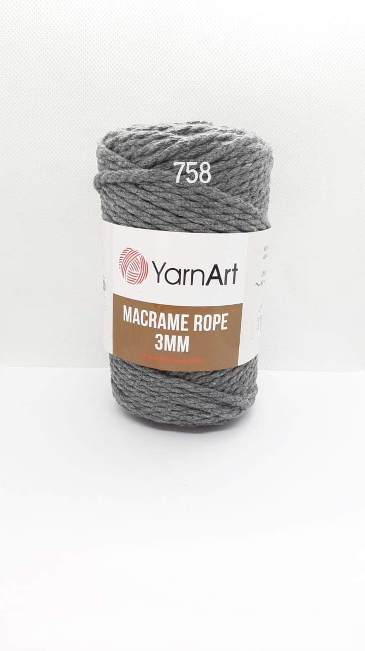 YarnArt El Örgü İpi MACRAME ROPE 3 MM, 758, 4x250 gr