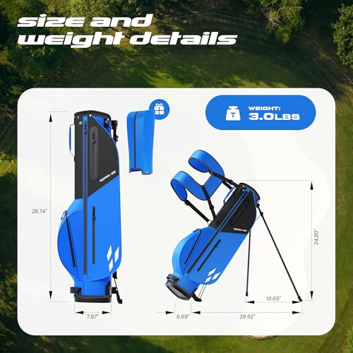 Image of 5 /6 /7 Pieces Kids Golf Clubs Set - Youth Golf Clubs Junior Set Ages 3-14 Includes Stand Bag, 1# Driver, 5# Hybrid, 7#, PW# Irons and Putter Right /Left Hand for Boys Girls