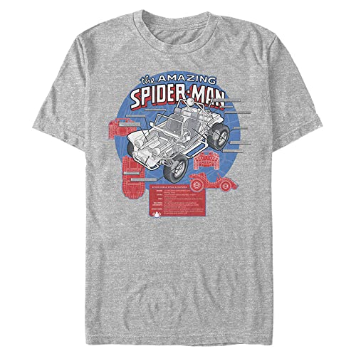 T-shirt Spider-Mobile Marvel pour homme grande taille à manches courtes