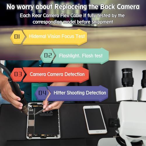 RongZy Back Camera Flex Cable for iPhone 12 Main Camera Rear Back Camera Flex Cable with Tools - Image 4