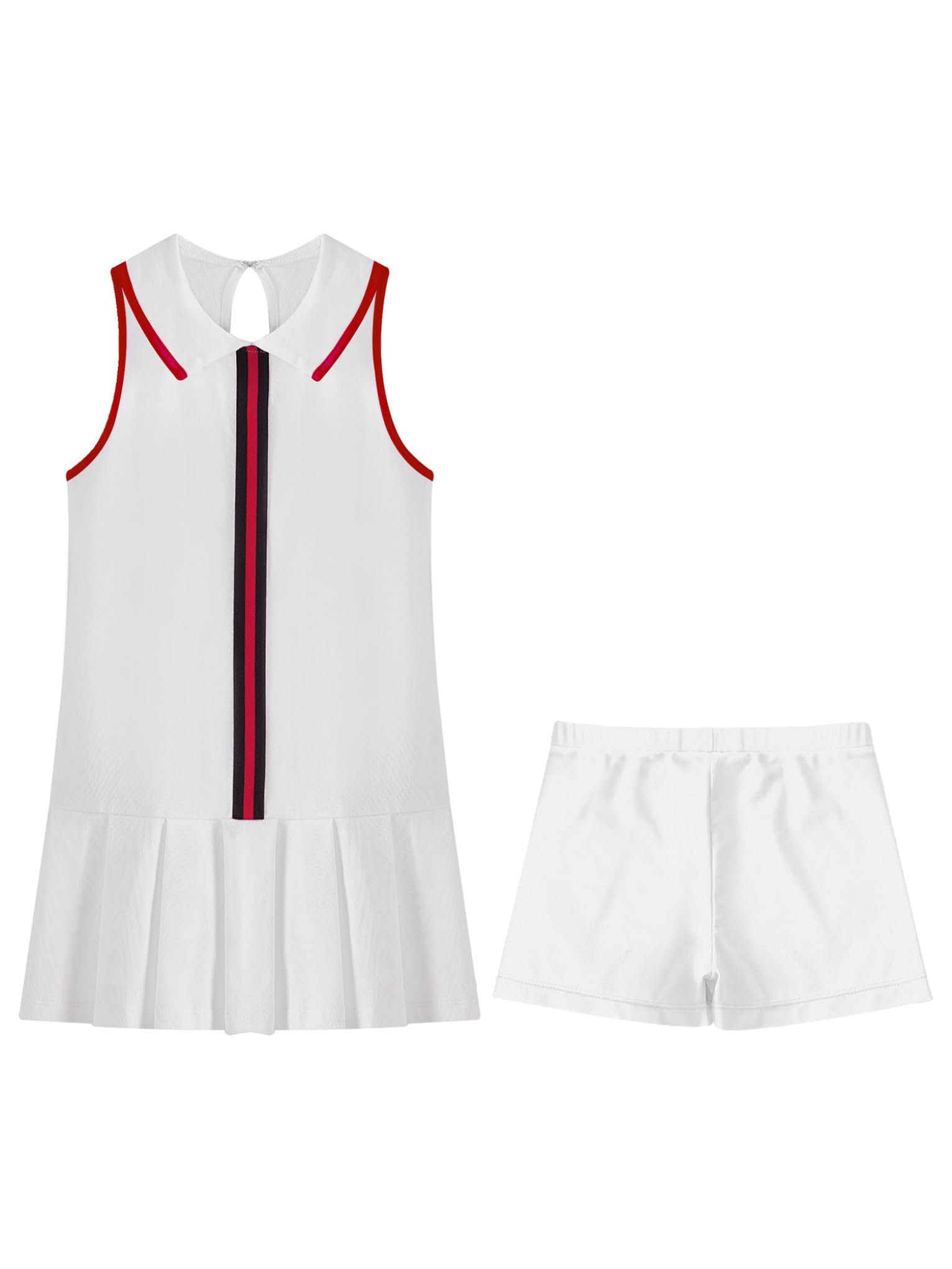 Conjunto de ropa de tenis para niños y niñas, sin mangas, con pantalones cortos, conjunto de ropa deportiva, traje de golf, entrenamiento, correr, competición