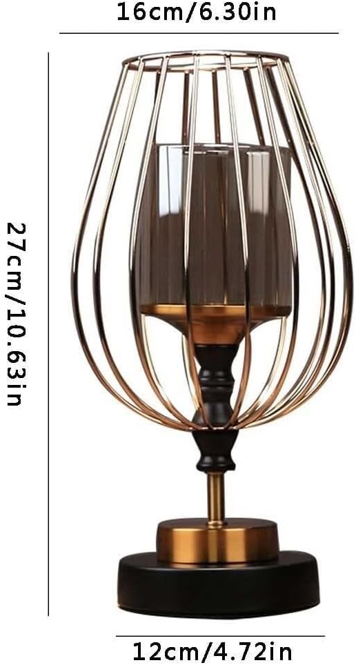 Luxury Metal & Glass Candelabra Candle Holder, Elegant Pillar Candle Stand for Wedding, Home & Dining Decor