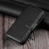 Chalk & Hide - Prawdziwa Skóra Trzepnięcie Portfel Etui Pokrowiec do Apple iPhone 14 Pro Max (6.7"), z Gniazdem na Kartę, Zamknięciem Magnetycznym i Wbudowanym Stojakiem - Czarny