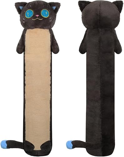 MerryXD Almohada larga de peluche Kawaii de 20 pulgadas, lindo gato negro de peluche de animales de peluche, juguetes de peluche de ojos grandes, disponible en Yaxa Venezuela