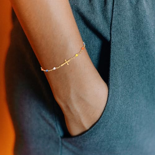 BOMAIL 9pcs Cross Bracelets for Women - Christian Religious Jewelry for Confirmation & Friends3