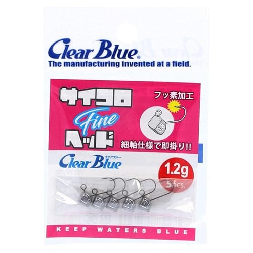 クリアブルー ジグヘッド サイコロヘッド ファイン 1.2gのサムネイル
