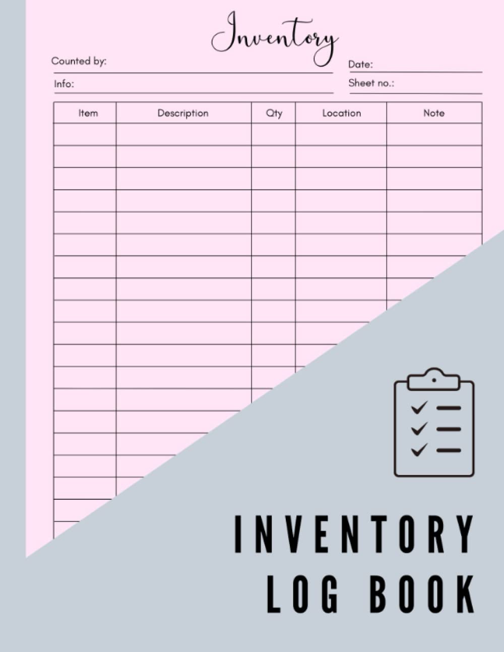 Inventory Log Book: Stock take record book with customizable notes field, keep track of your inventory in one place, ideal for business or personal selling online.