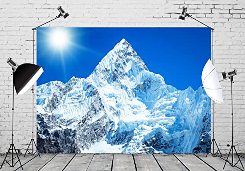 Fondo Fotográfico Tela BELECO 5x3ft Montaña Nevada miniatura 3