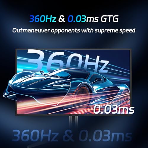 Image of 27 Inch 360Hz QD OLED 1440P Gaming Monitor, 3rd Gen Quantum Dot OLED 0.03ms GTG True 10 Bit, HDR400 109% DCI-P3 147% sRGB, Speakers Swivel Tilt Height Pivot Adjustable Type-C HDMI 2.1, DP1.4, G27T8T