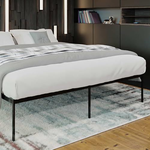 CLP Metallbett Fargo Mit Lattenrost I Stabiles Bettgestell Mit Stauraum, Farbe:schwarz, Größe:200x200x42 cm – Bild 3