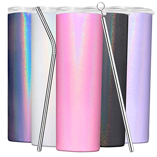 JLuck 20oz Sparkly Water Tumbler Cup With Lid and Straw-Vacuum Shiny Travel Tumbler Gift for Men and Women(Rainbow Pink) JLuck 20oz Sparkly Water Tumbler Cup With Lid and Straw-Vacuum Shiny Travel Tumbler Gift for Men and Women(Rainbow Pink)