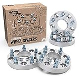 RockTrix 1 inch Hubcentric 5x5 to 5x5 Wheel Spacers (71.5mm Bore, 1/2x20 Studs) Compatible with Jeep 99-10 Grand Cherokee WJ WK, 07-18 Wrangler JK JKU, 06-10 Commander XK - Silver 25mm 5x127 4pcs