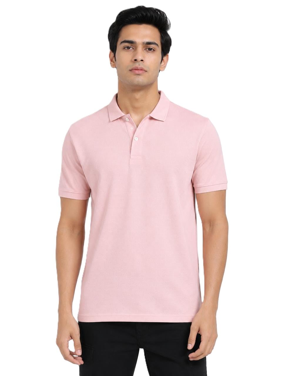 Premium Men's Solid Super Soft Classic Polo T-Shirt, Regular Fit Pink-image-36
