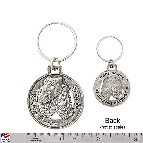 Gorden Setter Keychain, Dog, Pewter, D092KC, 1 1/2, 100% Handmade in the USA, Pet, Tag, Metal, Keychain, Key Chain, Key Ring, Key Fob, Gift, Over 90 Dog Keychains2