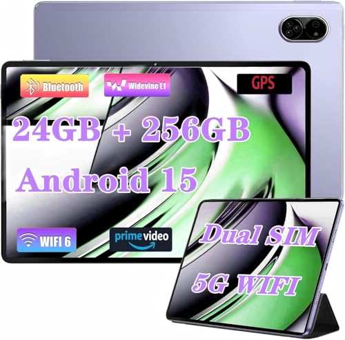 TANYIMING Android Tablet 10.1" inch, 4G LTE Dual SIM, 24GB RAM 256GB Storage,Supports extend 1TB, IPS Touchscreen,Dual Camera, WiFi/WLAN/Bluetooth/GPS,TYD-109pro (Purple, 24GB+256GB)