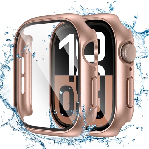 Tensea for Waterproof Apple Watch Screen Protector Case Series 11/10 42mm Accessories, iWatch Protective Face Cover with Tempered Glass Film for Women Men, Bumper Case for iPhone Watch 42 mm