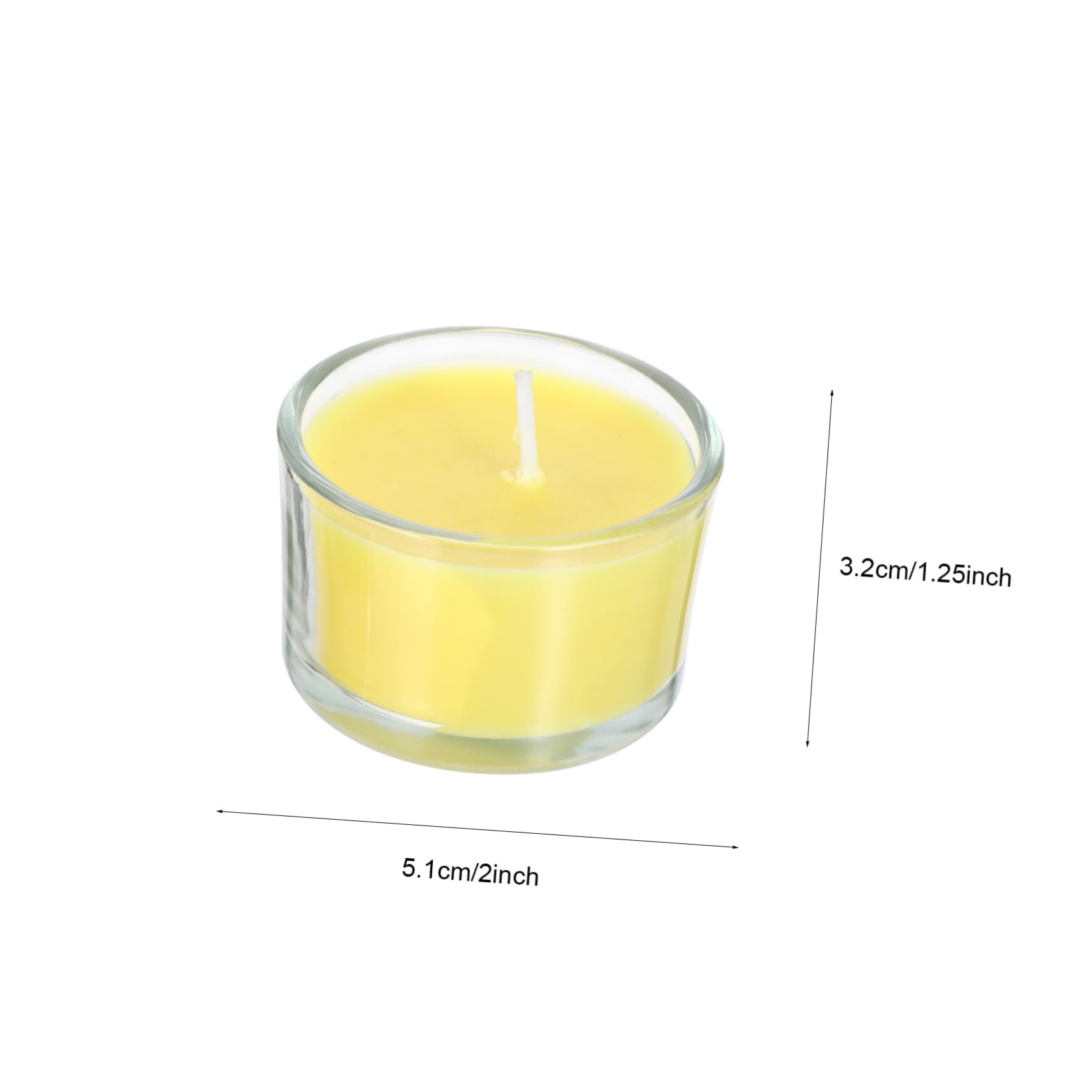 Vela Aromática en Vaso de Vidrio, 3 Unidades, Amarillo | Parafina, Frescura del Aire y Relajación, Idea para Cumpleaños y Obsequio