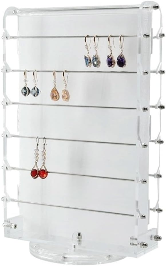 Practical Bead Display Holder Acrylics Jewelry Display Stand Double Sided Rotating Bead Rack for Retail and Exhibition