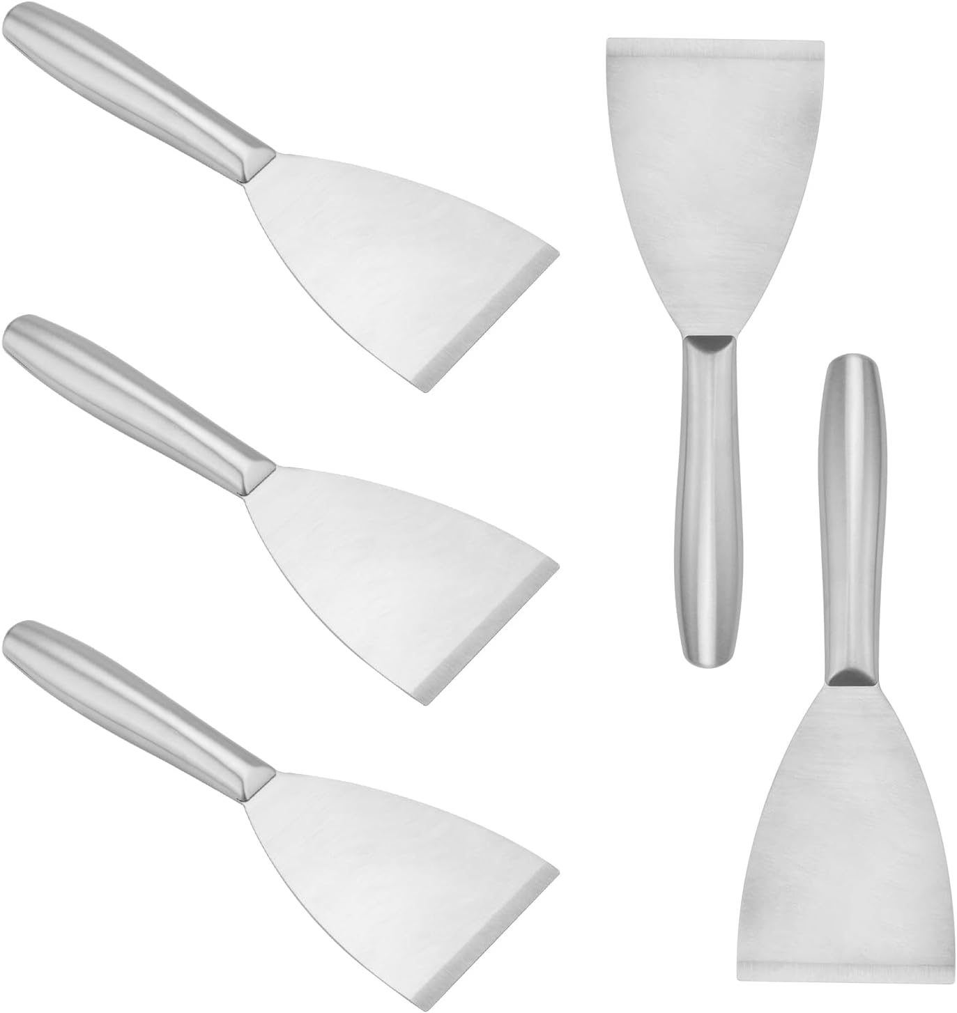 5-Piece 3 Inch Putty Knife, 403 Stainless Steel Paint Scraper, Paint Scraper, Ideal for Construction, Removing Wallpaper and Home Decoration