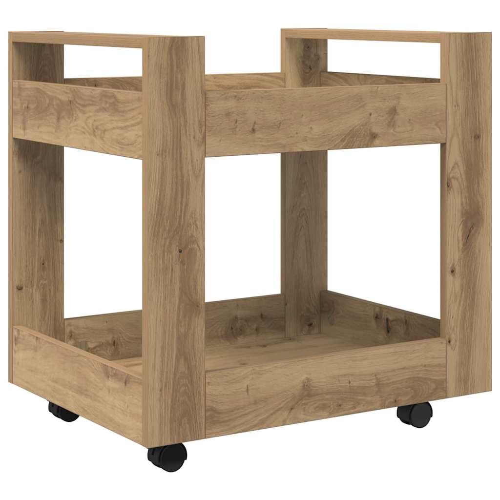 Hothingwell Carrello da ufficio in legno di ingegneria, 60 x 45 x 60 cm