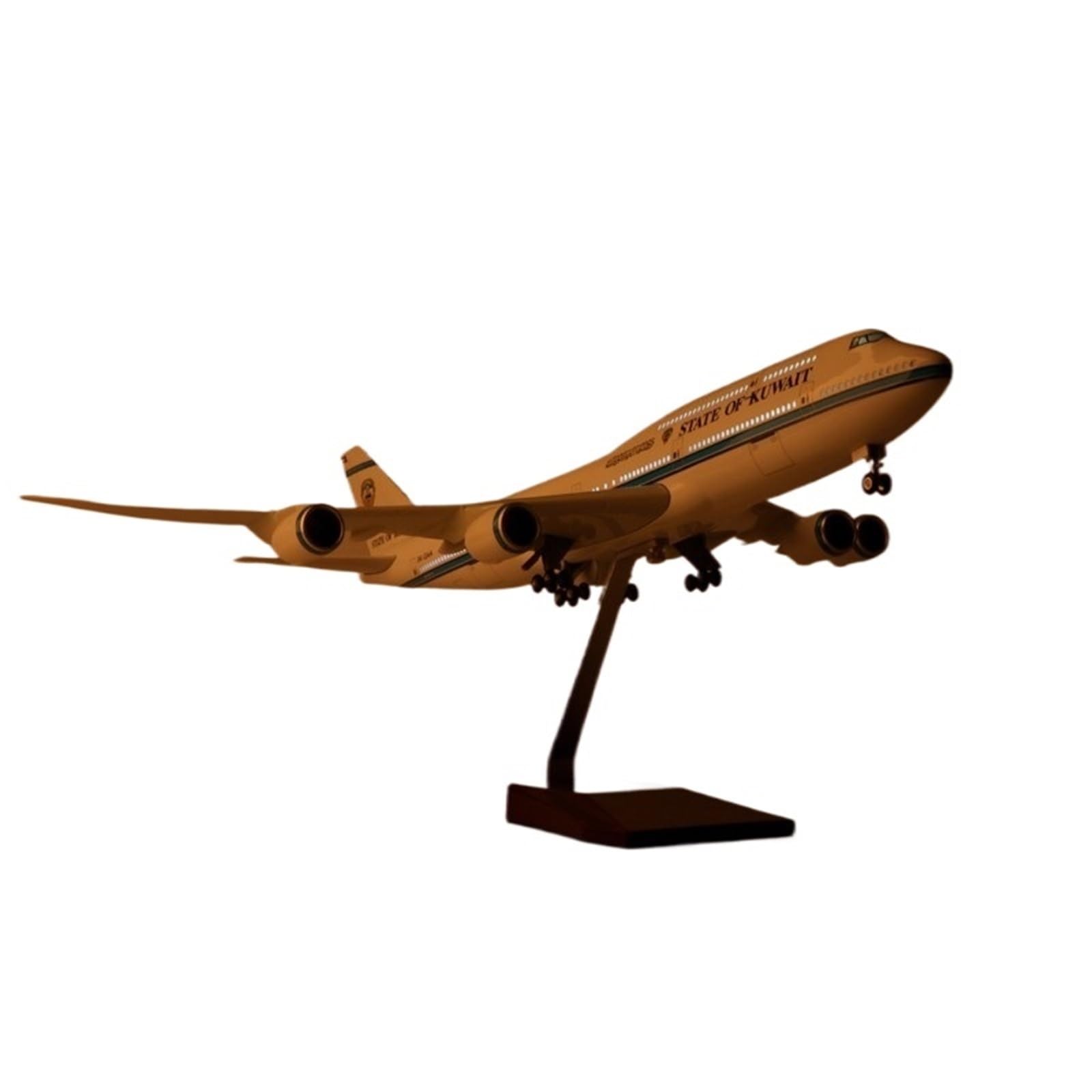 Réplica de Modelos de Aviones Réplica de avión Civil a Escala 1/160 47 cm para Kuwait Airways para Modelo de avión Boeing 747 para exhibición de aviación Modelo de avión en Miniatura (SIN luz)