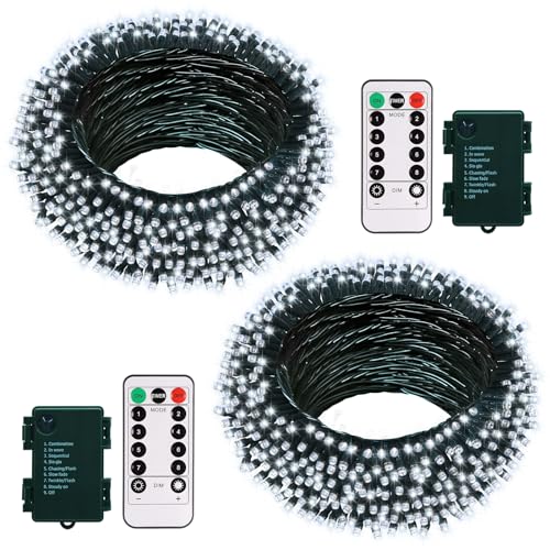 Guirlande lumineuse étanche 100 LED avec télécommande 8 modes - 2