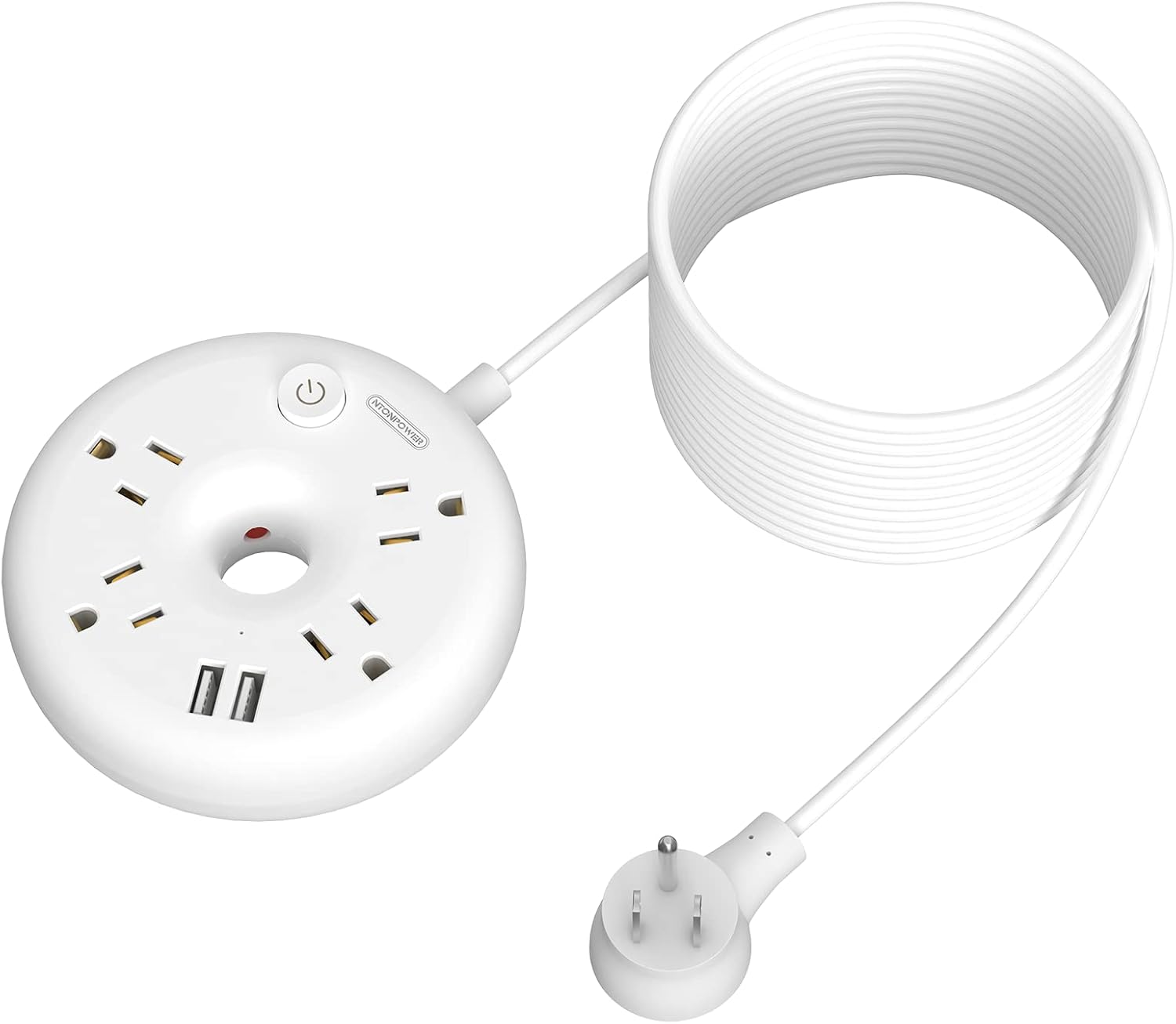 Extra Long Extension Cord 25 ft, NTONPOWER Flat Plug Power