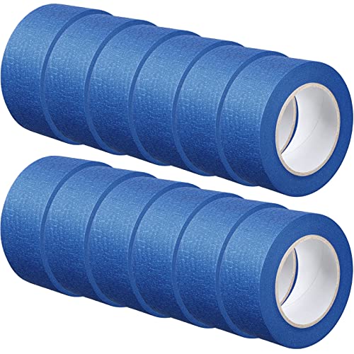 Fainne 12 Rolls Blue Painters Paint Masking Tape, Blue, 2 Inch X 55 Yards
