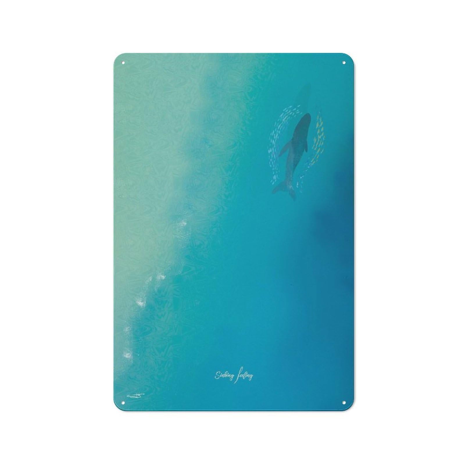 Junmoney Ocean Of Emotions Metal Wall Sign 30X20cm Featuring For Bar Or Restaurant, For Bar Decor Enthusiasts