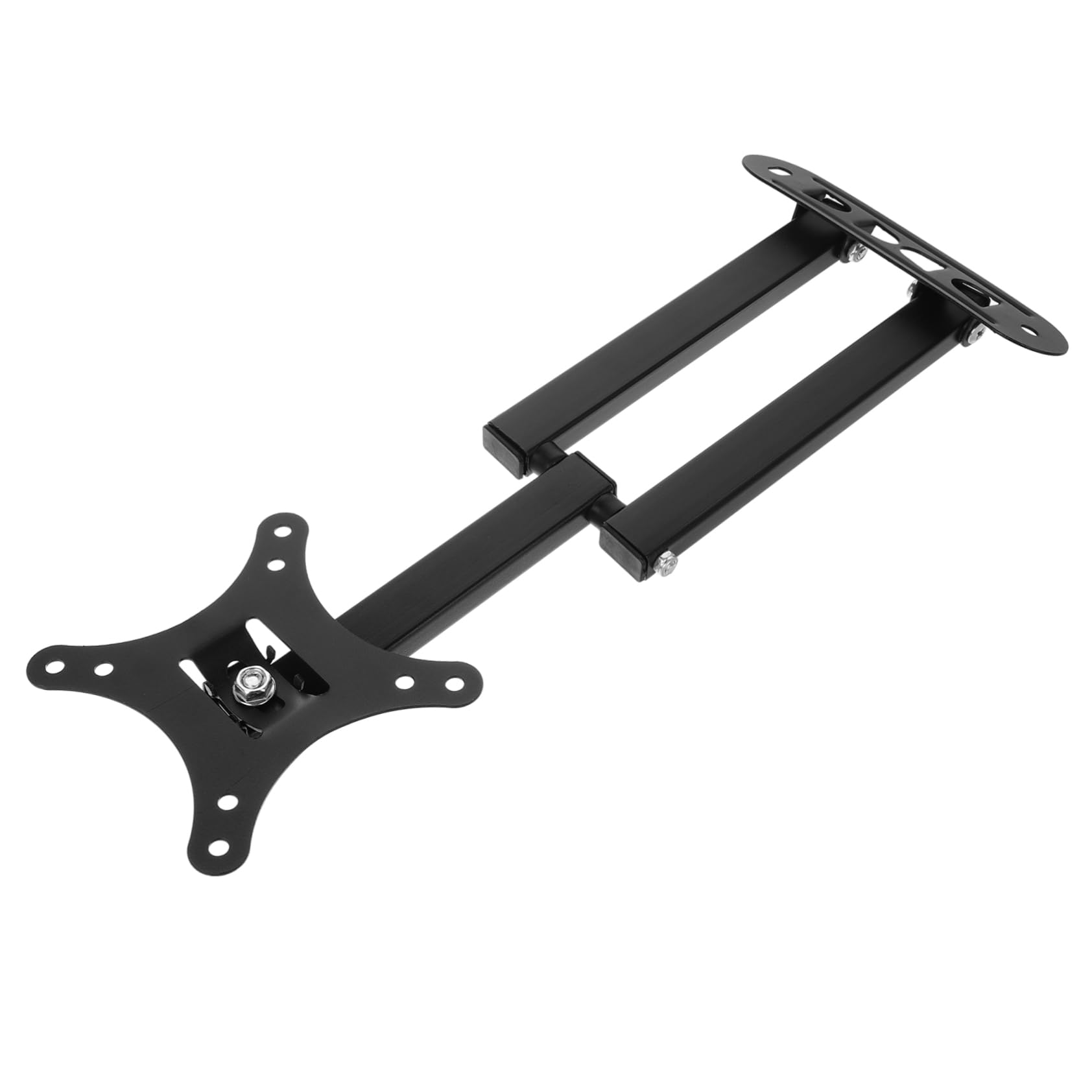 Staffa Muro per Tv Orientabile con Braccio Estensibile Nero | Acciaio Laminato a Freddo, Rotazione 360°, Include Attrezzi e Manuale di Montaggio