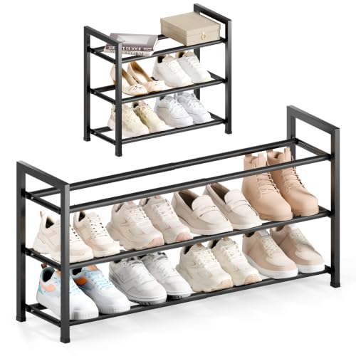 Image of Bumusty 3 Layer Tier Multipurpose Foldable Storage Rack, Bookshelf, ShoeShelf, Book Stand, Shoe Stand, Wardrobe Organizer for Clothes, Home, Library (3 Tier)