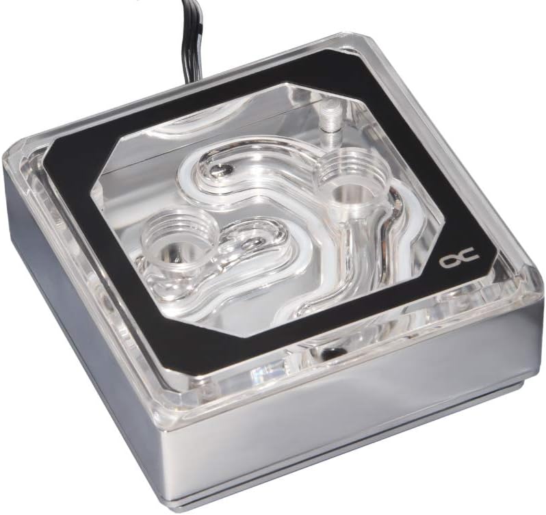 Alphacool Eisblock XPX Aurora Edge CPU Water Block, Digital RGB, Chrome/Plexi