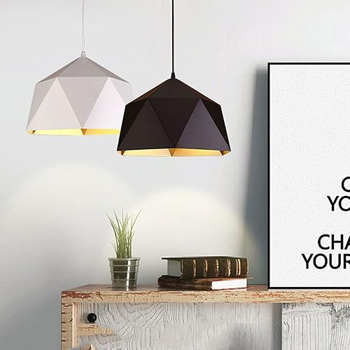 Miniatura 5 de CHENKUI Lámpara de diseño geométrico lámpara colgante negra simplicidad moderna para pasillo lámparas de techo para decoración del hogar cocina