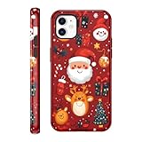 ★【Compatibilidad】Funda bonita navideña compatible solo con iPhone 12 mini, soporta carga inalámbrica.