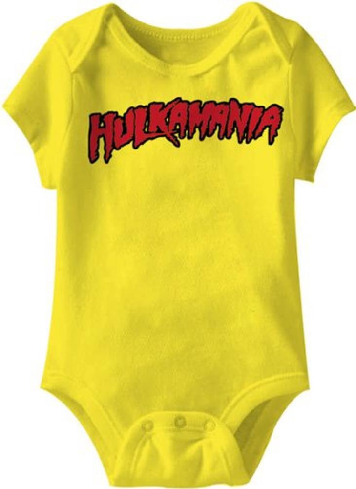 Hulk Hogan Logo Gelb Snapsuit Infant Onesie Baby Romper