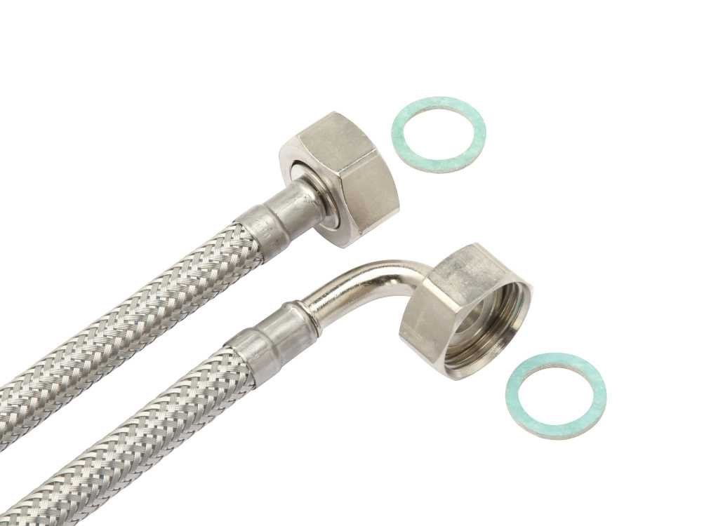 Set Di 2 Tubo Di Collegamento Per Rubinetto, G3/8 X M10 Tubo Corazzato - Foto 12