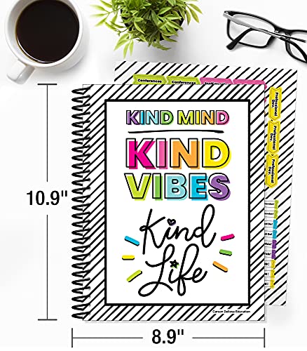 Carson Dellosa Kind Vibes Teacher Planner--Undated Weekly/Monthly Lesson Plan Book and Record Organizer for Classroom or Homeschool (8 inches x 11 inches) - Image 2