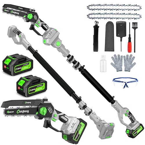 CEEPUY 2-in-1 Brushless Electric Pole Saws for Tree
