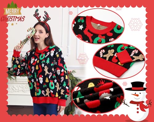 dressfan Santa and Gingerbread All-Over Christmas Sweater - Image 6
