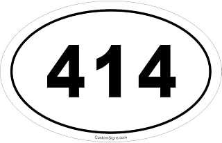 414 Area Code Bumper Sticker for Car
